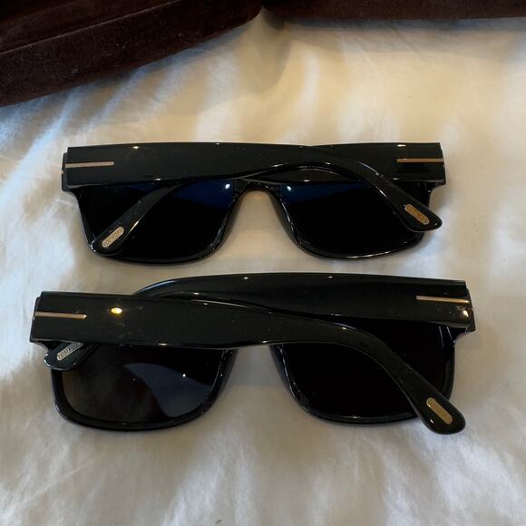 TOM FORD MASON Lot (2) FT0445 01N Sunglasses Black Frame Green Lenses 58mm - Picture 5 of 7